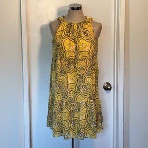 LOFT Yellow paisley print Dress